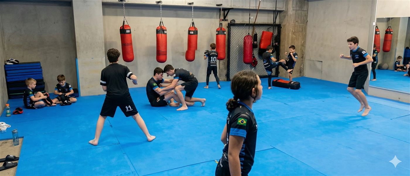 Aula de Krav Maga para crianças